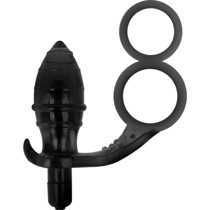ADDICTED TOYS ANAL PLUG WITH DOUBLE BLACK RING