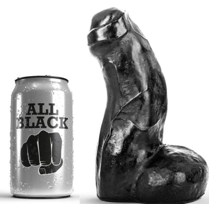 ALL BLACK REALISTIC DONG 17CM