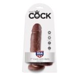 KING COCK 7" COCK BROWN WITH BALLS 17.8 CM