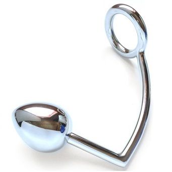 METALHARD COCK RING WITH ANAL BEAD 50MM