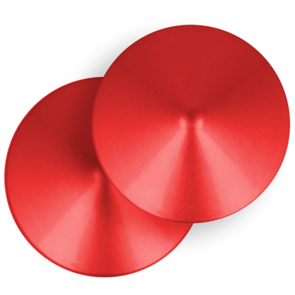OHMAMA FETISH RED CIRCLE NIPPLE COVERS