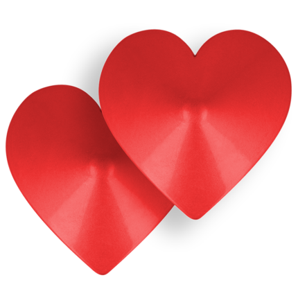 OHMAMA FETISH RED HEART NIPPLE COVERS