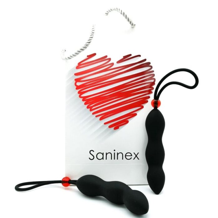 SANINEX CLIMAX ANAL PLUG WITH BLACK PENIS RING